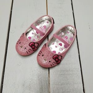 Hello Kitty Pink Glittery Flats Toddler Size 6